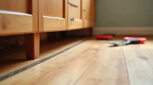Czy układać panele laminowane pod szafkami w kuchni