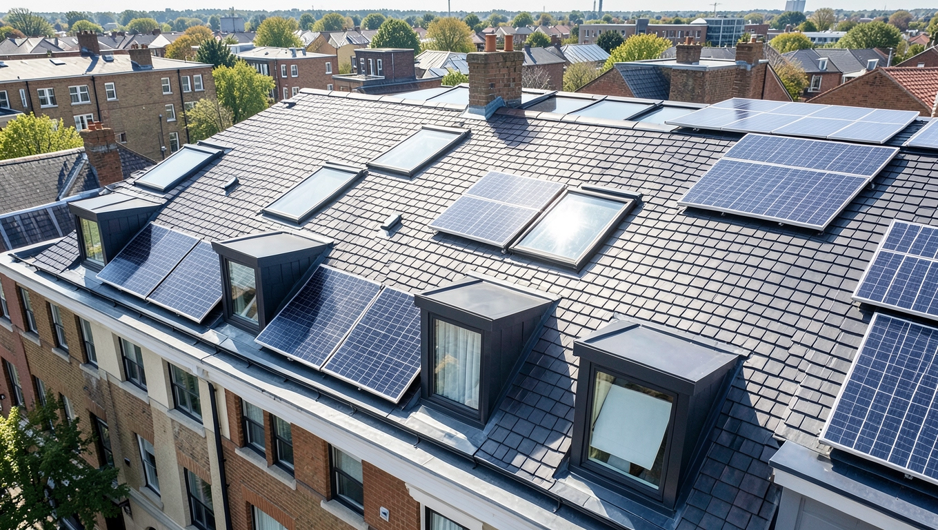 cena dachówki PV na skomplikowanym dachu