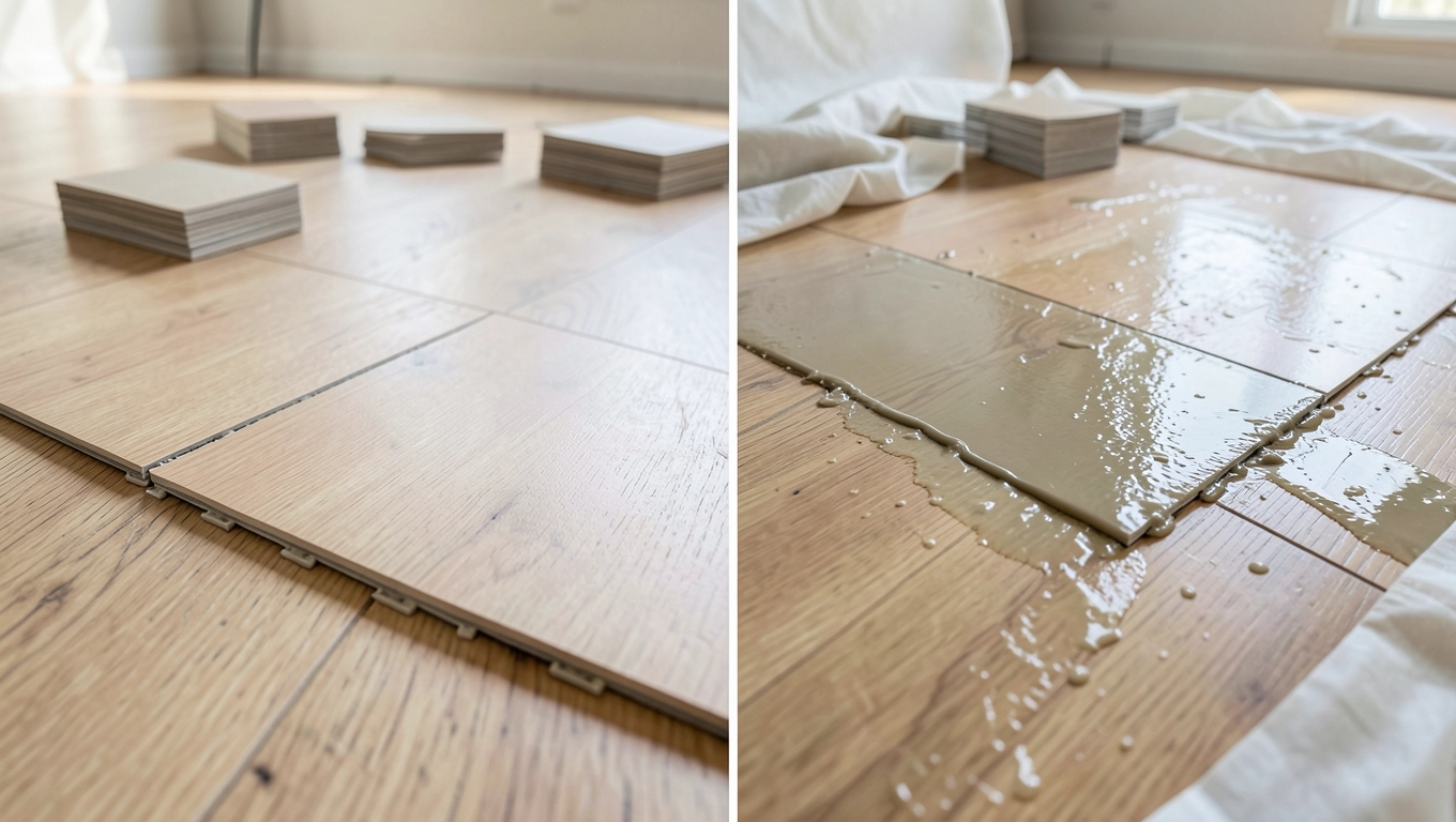 Cena montażu paneli winylowych click vs klejonych