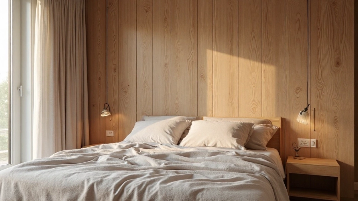 Drewniane panele ścienne do sypialni