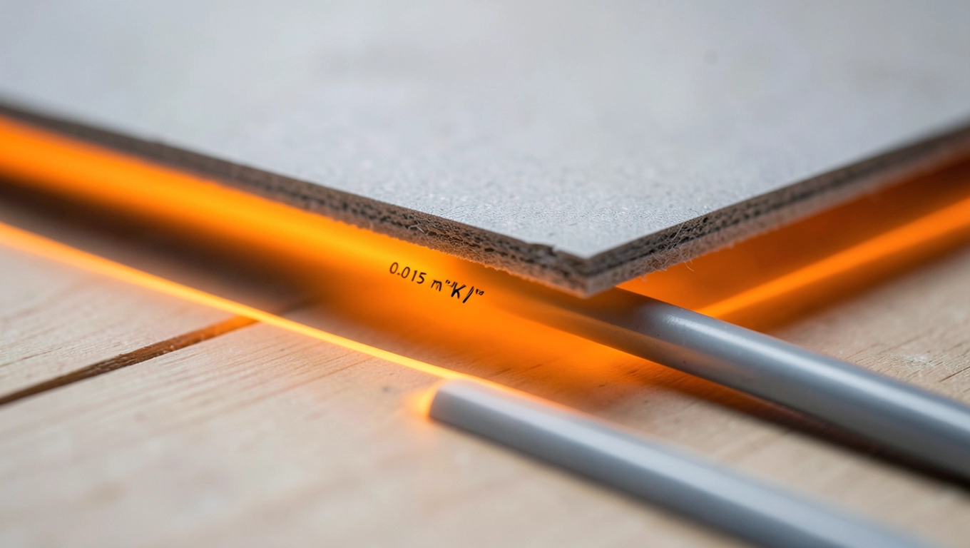 Niski opór cieplny cienkiego podkładu