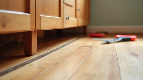 Czy układać panele laminowane pod szafkami w kuchni