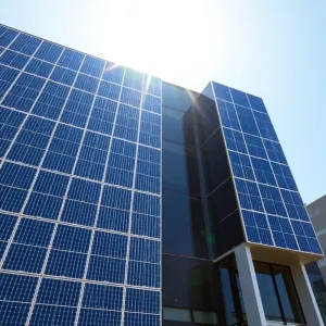 Elewacja z paneli fotowoltaicznych