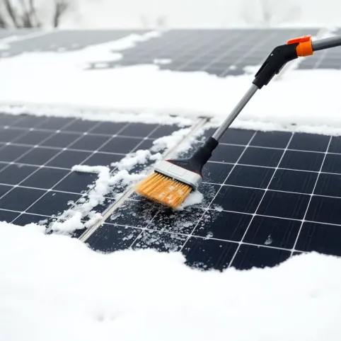 Jak pozbyc się śniegu z paneli