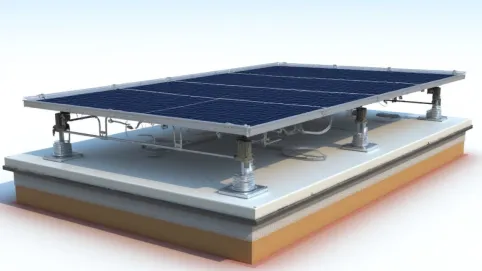 konstrukcja pod panele fotowoltaiczne na dachu płaskim