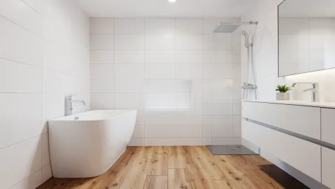 łazienka z paneli winylowych