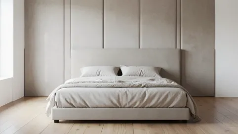 Łóżko i panele tapicerowane