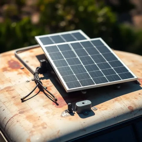 Montaż paneli fotowoltaicznych na busie