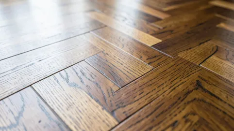 montaż paneli winylowych w jodełkę