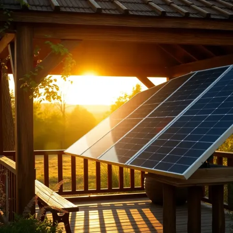 Panele fotowoltaiczne na altanie