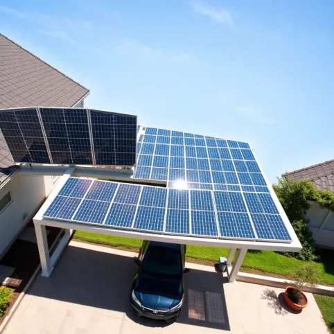 Panele fotowoltaiczne na wiacie