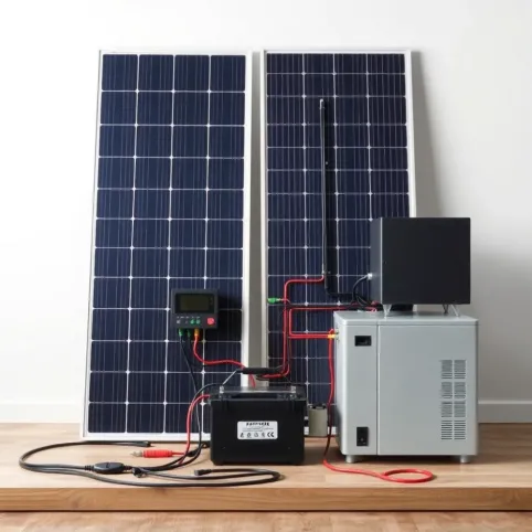 schemat podłączenia paneli fotowoltaicznych off grid