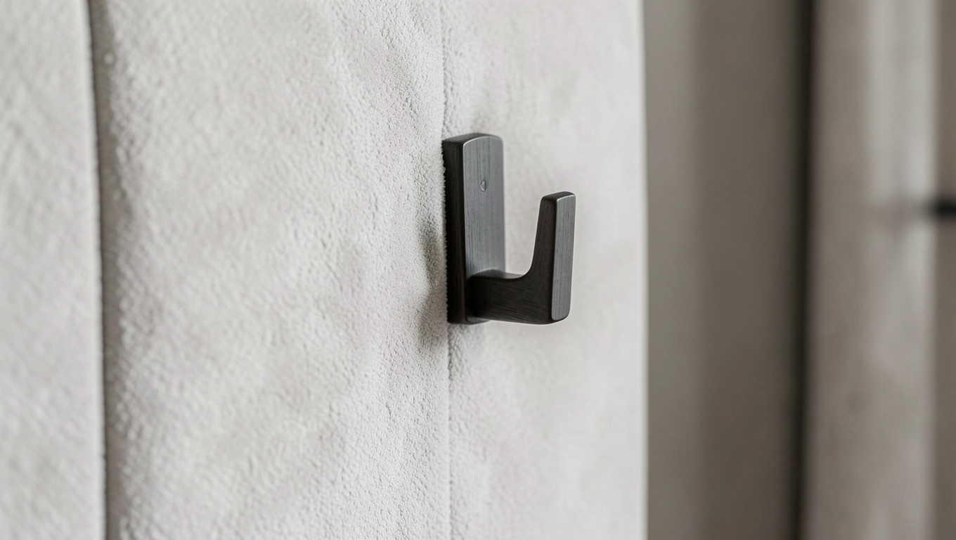 wieszak na panelu tapicerowanym